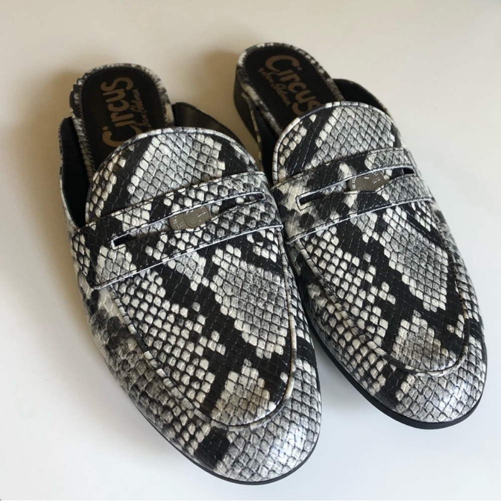 Circus by Sam Edelman Hal Mule Roccia Snake Skin Size 8